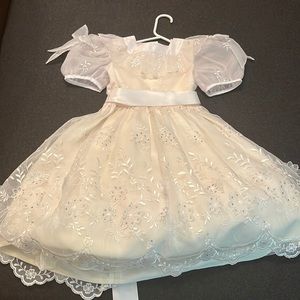 Party dress including full length crinoline slip. Made in England.